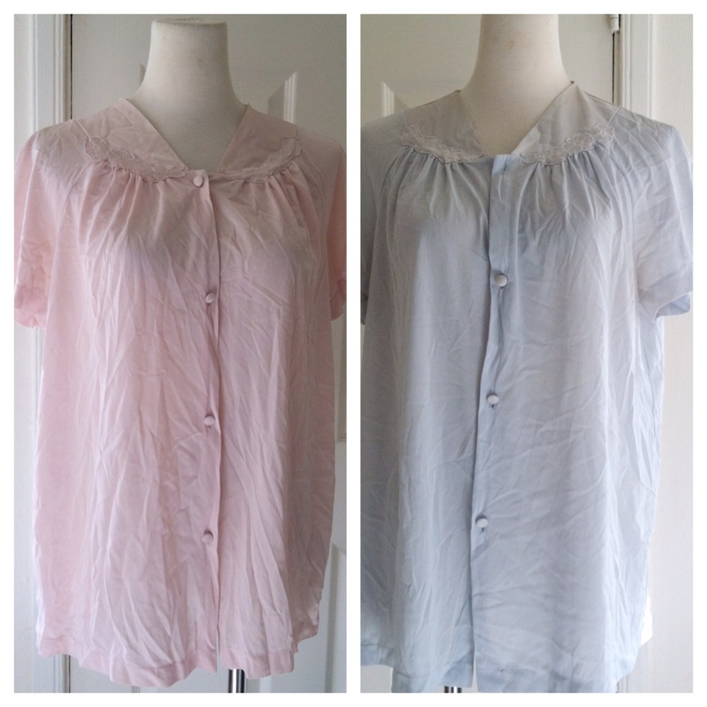 2 Vintage Satin Night Tops